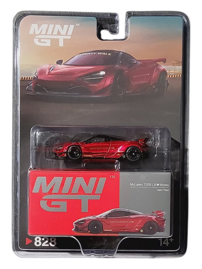 Mini GT Mclaren 720S LB Works (Gem Red) Code-828 1:64 Scale
