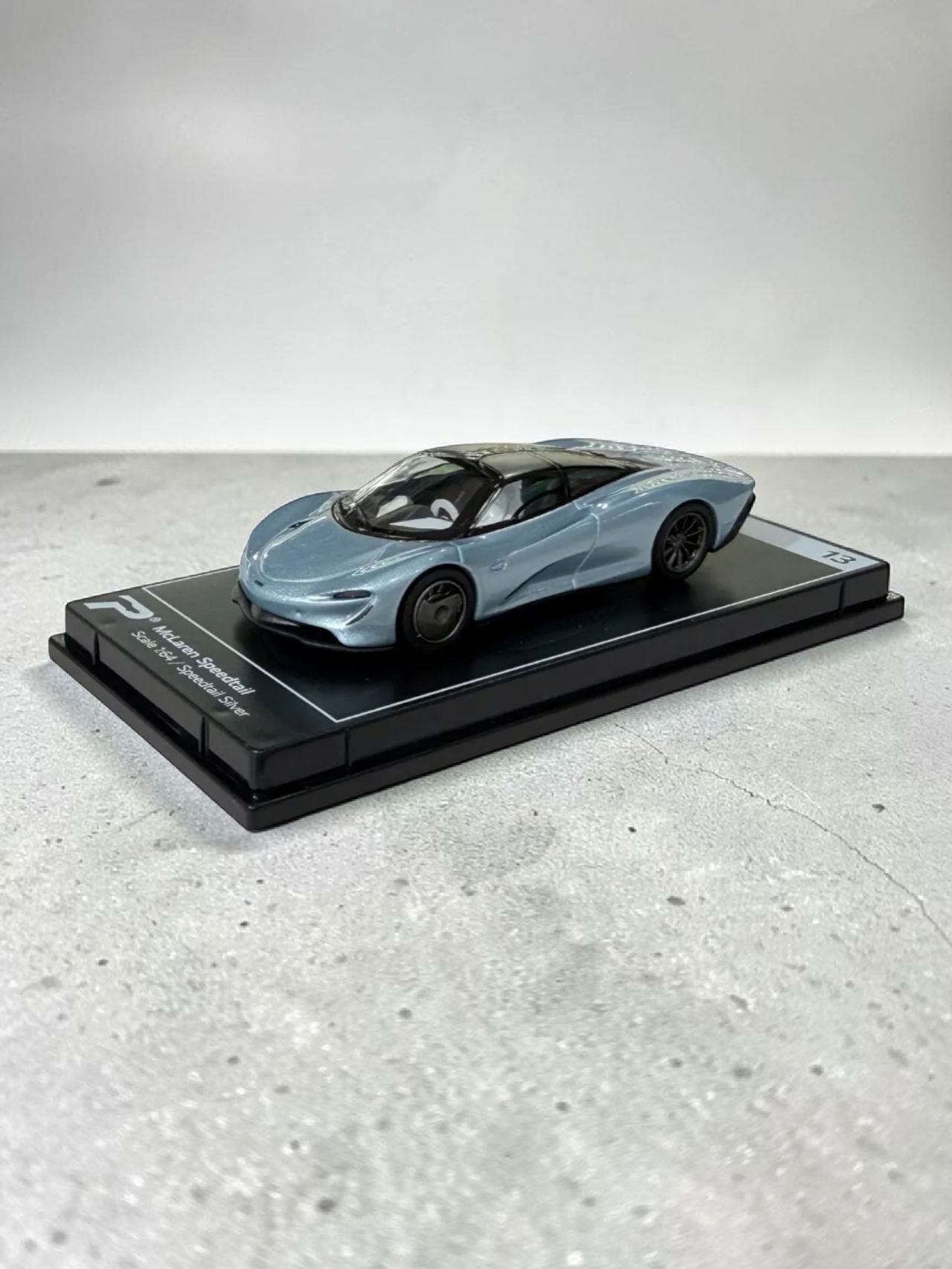 Postercars Hypercar League Collection Mclaren Speedtail 1:64 Scale / Speedtail Silver ( No 13 )
