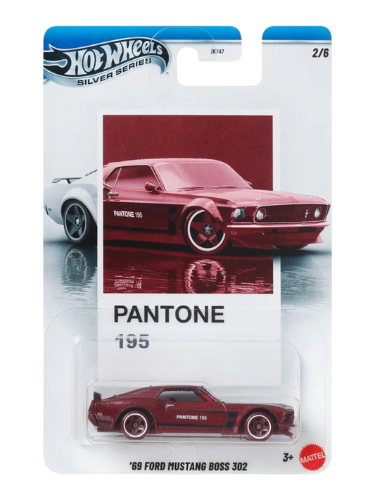 HotWheels Silver Series Pantone Sunset Race 69 Ford Mustang Imported Mainline Card Art 1:64 Scale