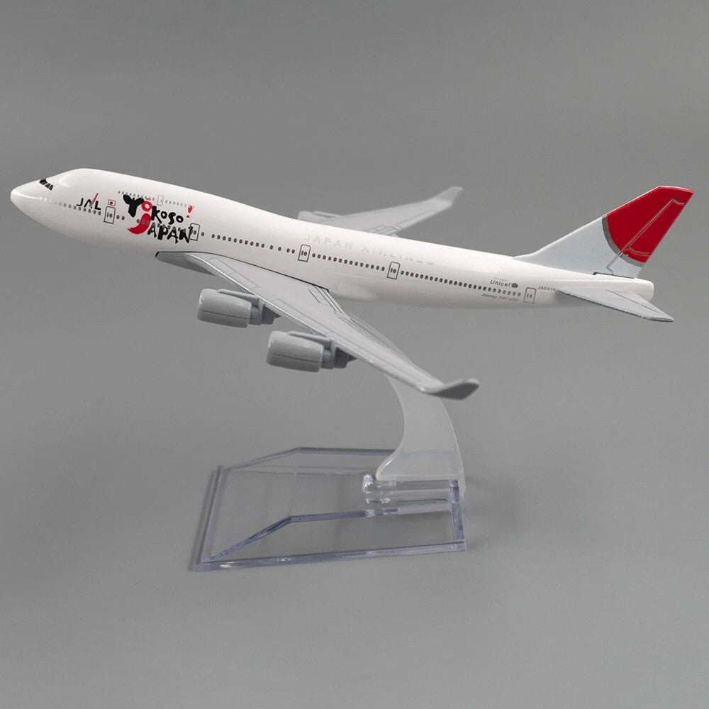 Aircraft Model Aircraft Boeing 747 Yokoso Japan JAL Airlines Model Alloy B747 Plane Airplane 16cm ( Code 128 )