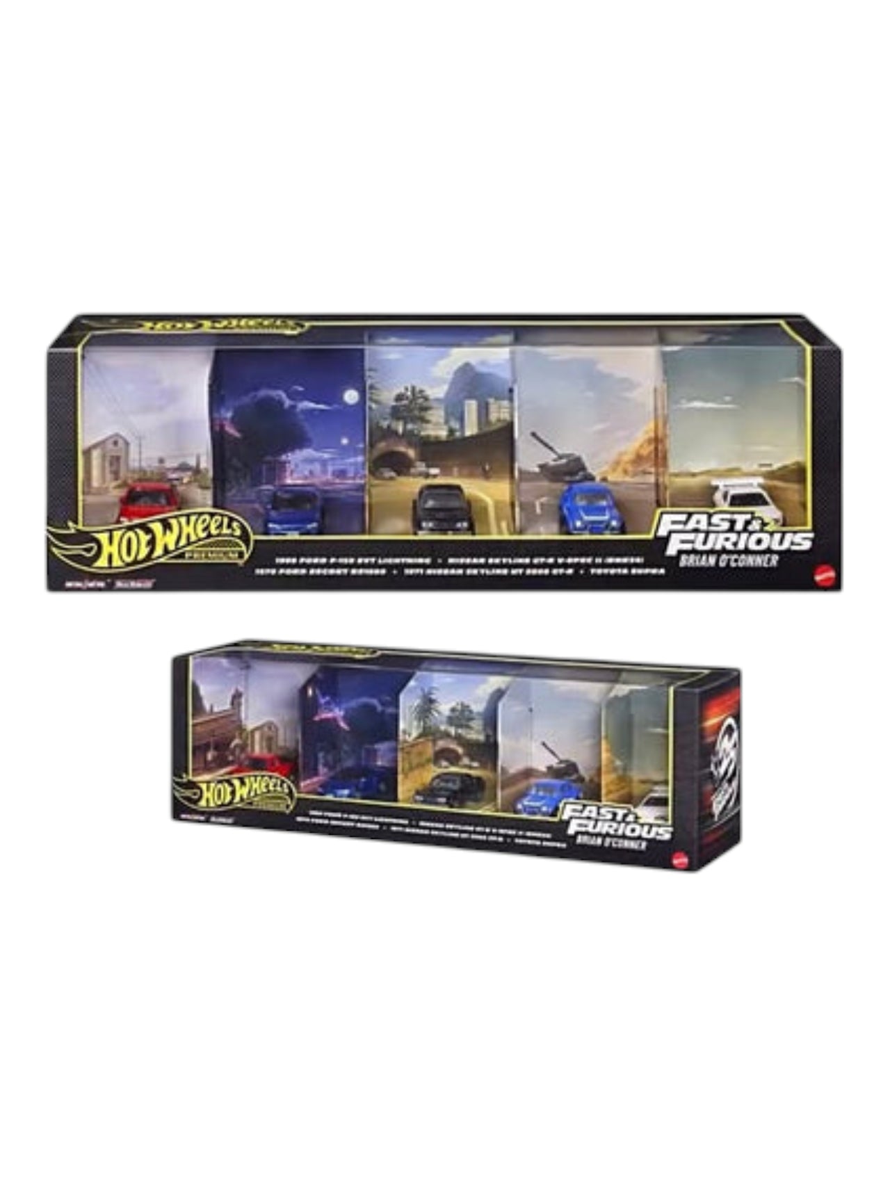 Hotwheels Premium Fast & Furious Diorama Brian O'Conner 5-Car Collector Set | 1:64 Scale Diecast