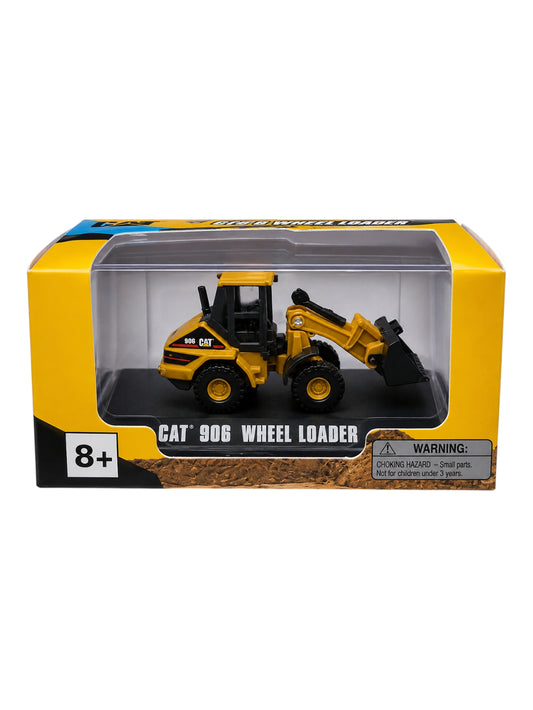 CAT 906 Wheel Loader 1:86 Scale Diecast Construction Model Toy | Premium Miniature Collectible with Display Base