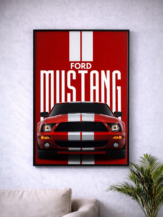 FORD MUSTANG | MUSCLE CARS #19 |CAR POSTER (A4 Size)