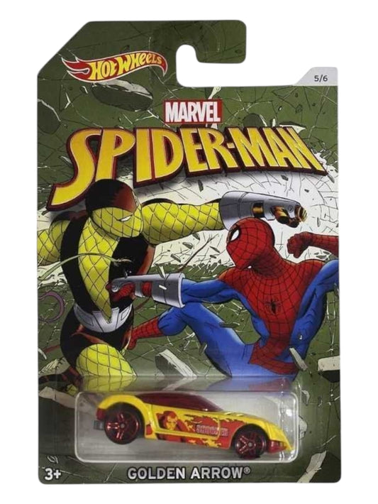 Hotwheels marvel Spider-Man golden Arrow imported card art mainline 1:64 Scale