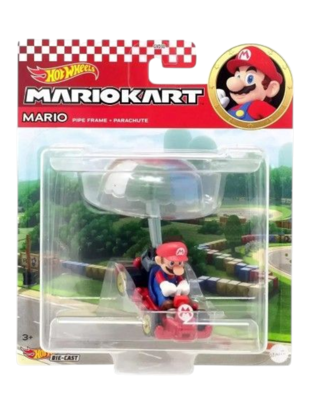 HotWheels Mario Mariokart Pipe Frame + Parachute Imported Mainline 1:64 Scale