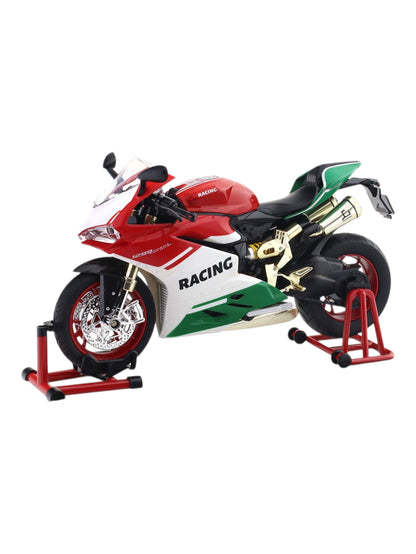 TY Models Ducati 1299 Speed Motorcycle Diecast Scale model Light , Sound One Click Start Throttle 90 Rotation