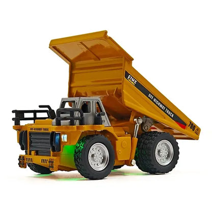 Engineering  Remote Control (RC) Construction Dumper Truck Speed  Regulating Alloy Model 1:64 Scale