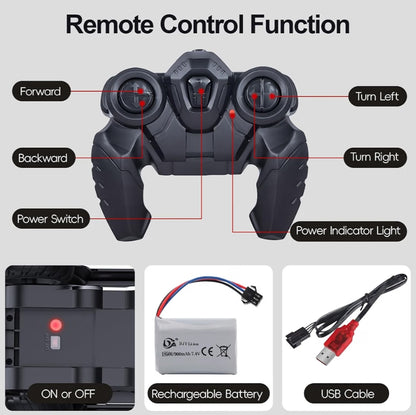 Remote Control Cars For Kids, Land & Water Off-Road Monster Truck for Boys, 4WD RC Stunt Car Scale 1:16 | Code: Q156