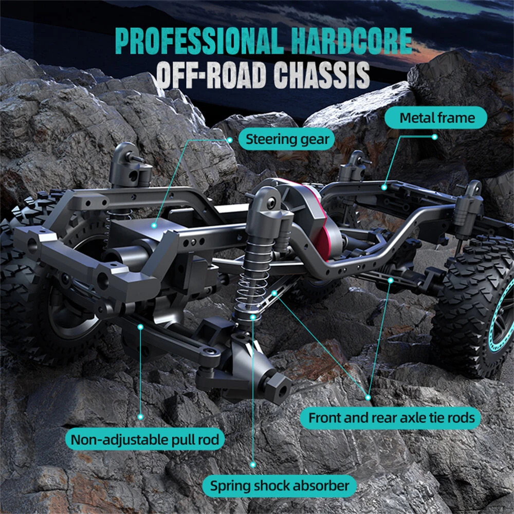 Beast Pro RC Off-Road SUV 2.4GHz Wireless Remote Control Realistic LED Headlight High' Grip Of Road Wheels 1:20 Scale 7.4V Battery ( SG206RO )