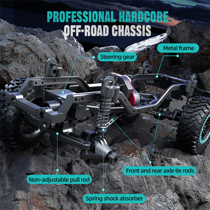 Beast Pro RC Off-Road SUV 2.4GHz Wireless Remote Control Realistic LED Headlight High' Grip Of Road Wheels 1:20 Scale 7.4V Battery ( SG206RO )