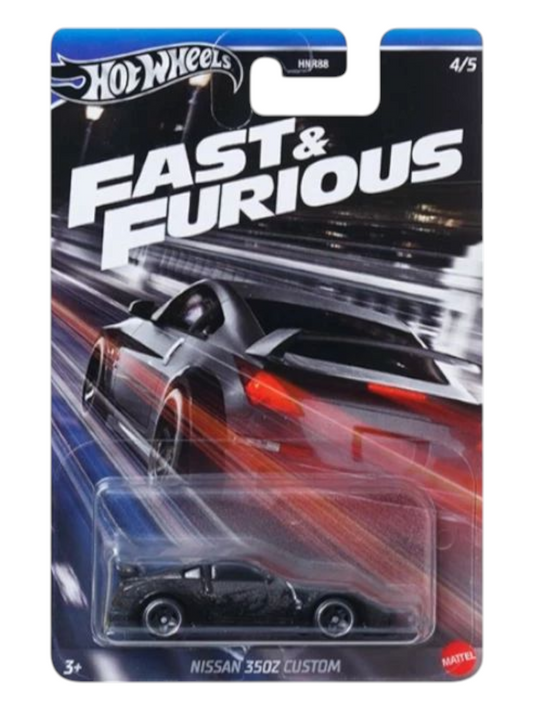 HotWheels Fast and Furious Nissan 350Z Custom Imported Mainline Card Art 1:64 Scale