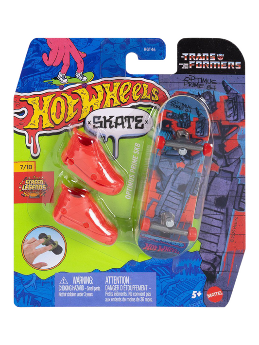 HotWheels Skate The Transformers Optimus Prime SK8 Fingerboard and Skate Shoes