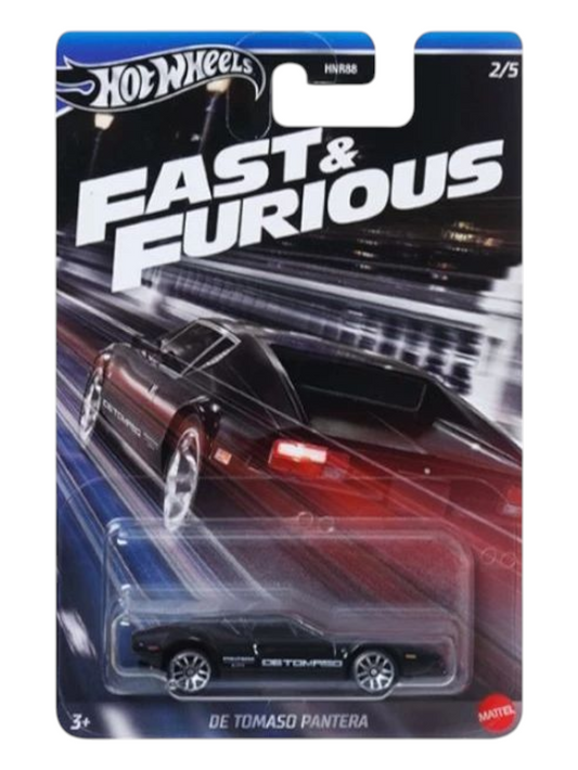 HotWheels Fast and Furious De Tomaso Pantera Imported Mainline Card Art 1:64 Scale