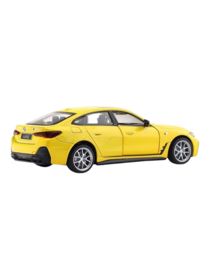 CCA BMW i4 M50 Yellow 1:32 licensed pullback diecast Scale Model car