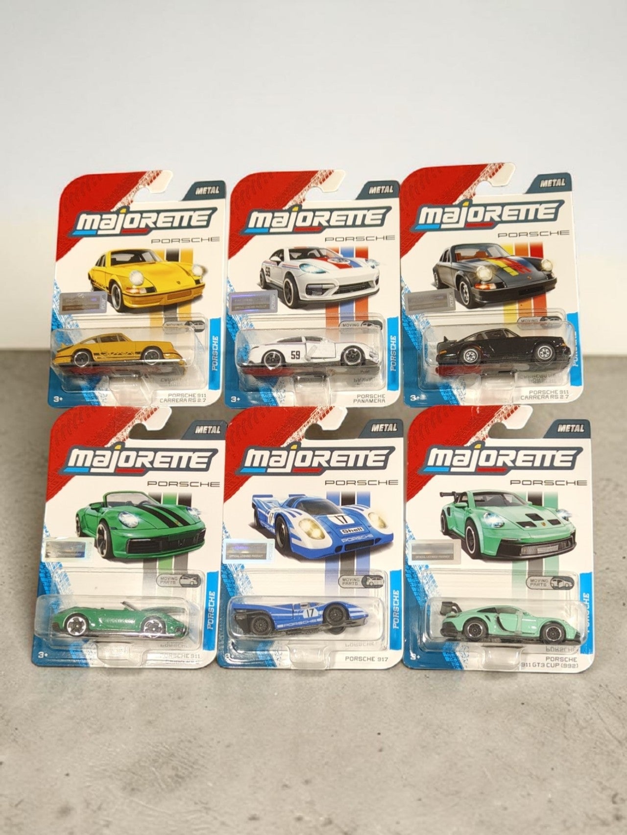 Majorette Porsche 911 Diecast Metal Car Imported Premium 1:64 Set Of 6