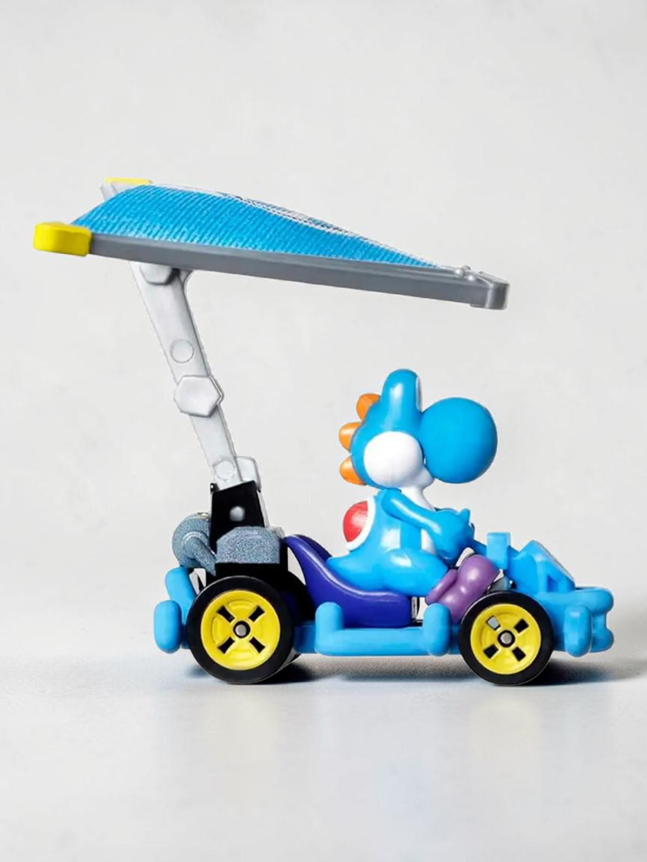 HotWheels Mariokart series Light - Blue Yoshi Standard kart Imported 1:64 Scale