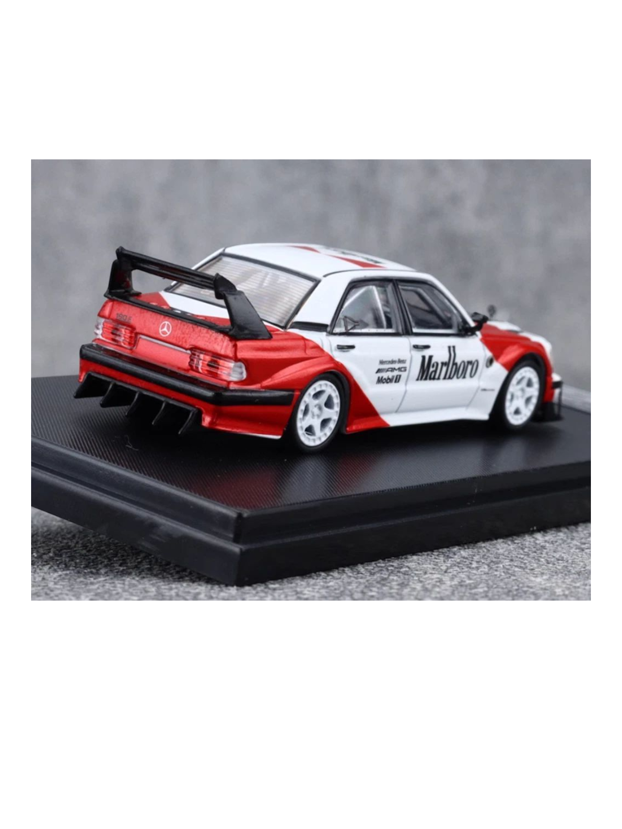 Rhino Model Mercedes W201 190E Marlboro Livery Premium Diecast 1:64 Scale (With Acrylic Case)