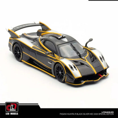LCD Models Pagani Huayra R Imported 1:64 Scale die-cast Model (code-LCD64028-BS-Black/Silver)