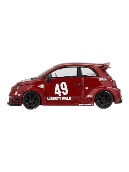 Mini GT LB-Works x Abas Works Abarth 595 (Red) 1:64 Scale