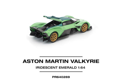 (PR640269) Pop Race ASTON MARTIN VALKYRIE - IRIDESCENT EMERALD Diecast Model 1:64 Scale