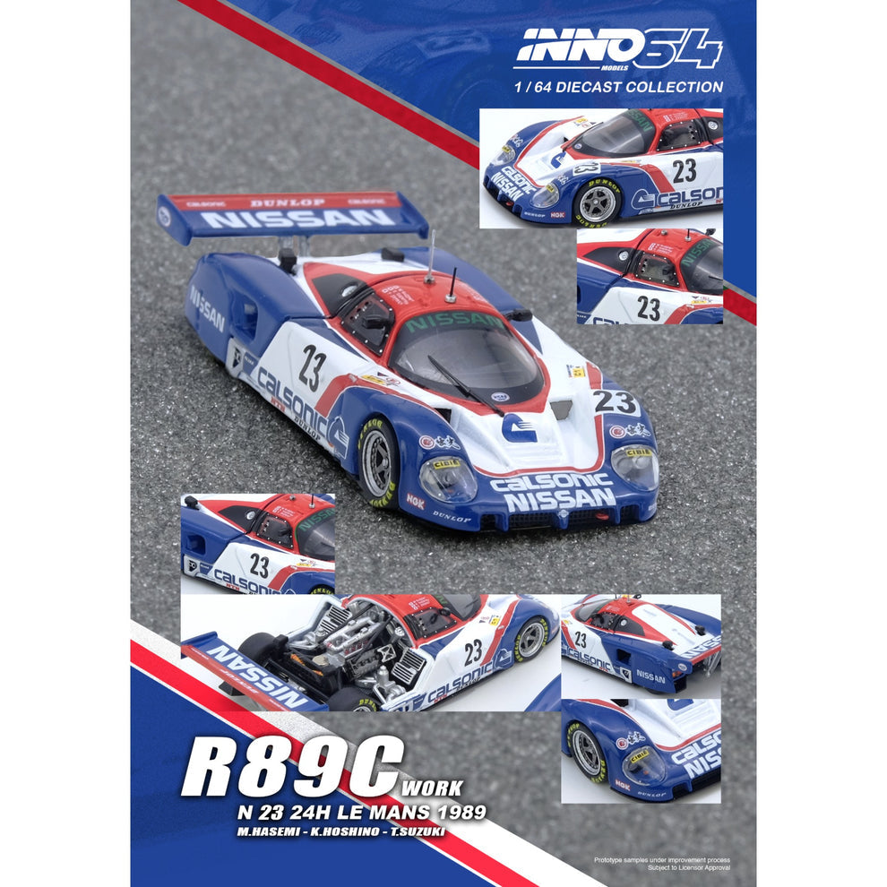 INNO64 Nissan R89C LE Mans 1989 #23 1:64 Scale diecast Model Calsonic Racing IN64-R89C-89LM23