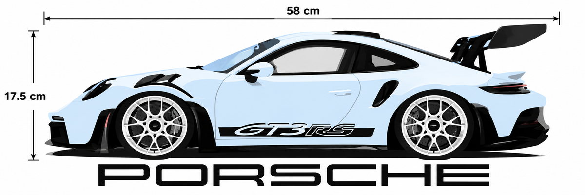 Sticker Porsche GT3 RS Car AC Sticker | | Premium Automotive Decal | Stylish Wall Sticker