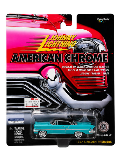 Johnny Lightning American Chrome '1953 Buick Super , 1957 Lincoln Premiere , 1958 Chevy Impala Imported 1:64 Scale