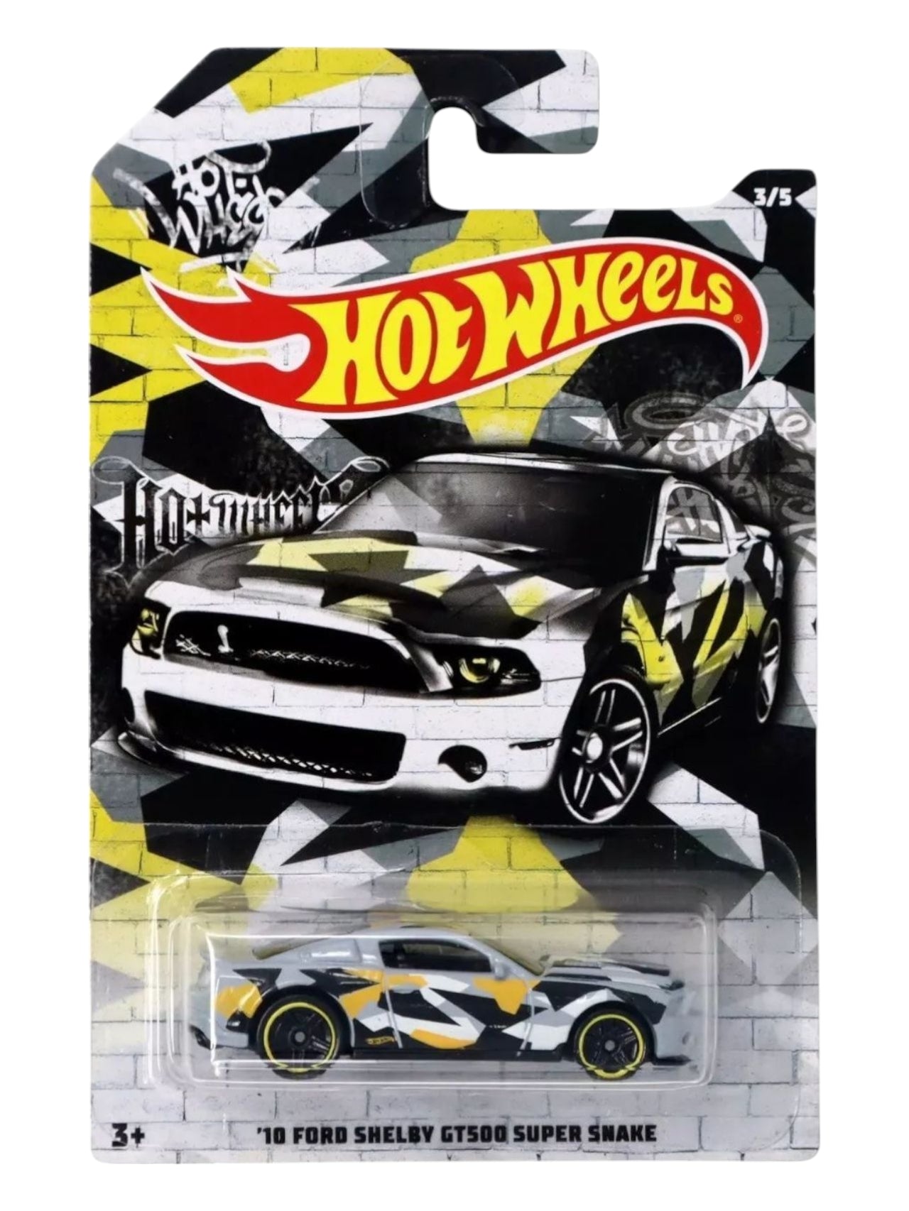 Hotwheels '10 ford Shelby gt500 super snake imported card art mainline 1:64 Scale