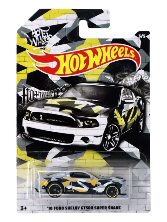 Hotwheels '10 ford Shelby gt500 super snake imported card art mainline 1:64 Scale