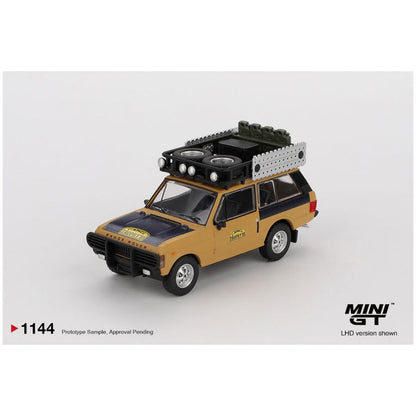 Mini GT Range Rover 1981 Camel Trophy Sumatra C.Swoboda & K.Mentel Winner #1144 1:64 Scale