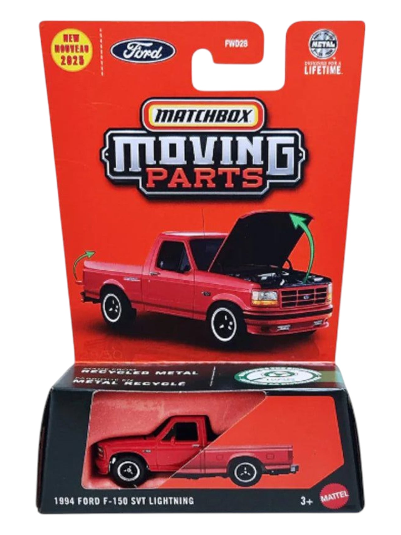 MatchBox Moving Parts 1994 Ford F-SVT Lightning 1:64 Scale