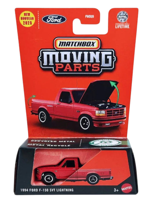 MatchBox Moving Parts 1994 Ford F-SVT Lightning 1:64 Scale