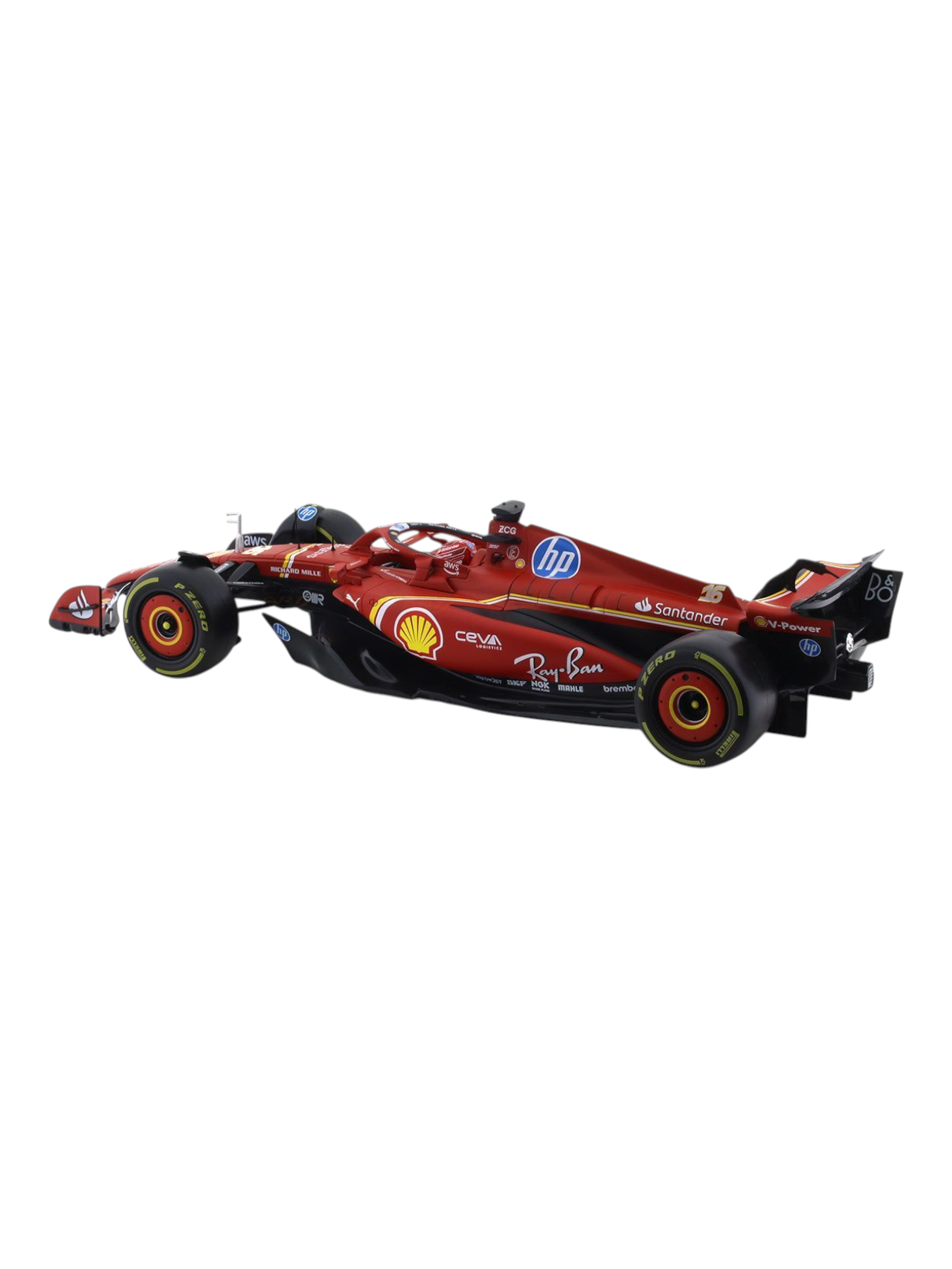 Bburago Formula 1 (F1) Ferrari SF-24 No 16 Charles Leclerc 1:18 Scale Diecast