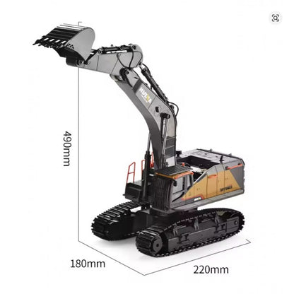 Hui Na Toys Code 1592 RC Remote Control Truck Professional Model With 28 Functions The Cab Can Rotate 680° , 25m Long Range Control 2.4GH Frequency 1:14 Scale