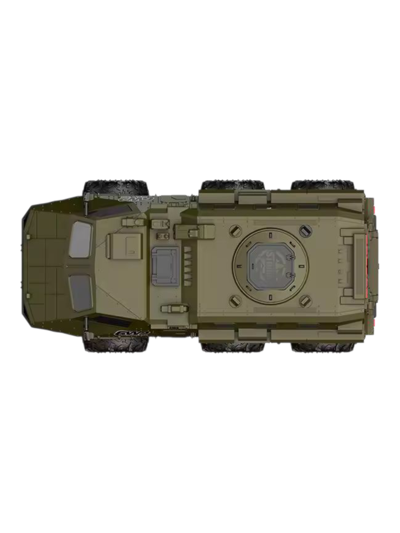 V-Guard Six-Wheel Drive Military Armored Remote Control (RC) Vehicle 1:16 Scale