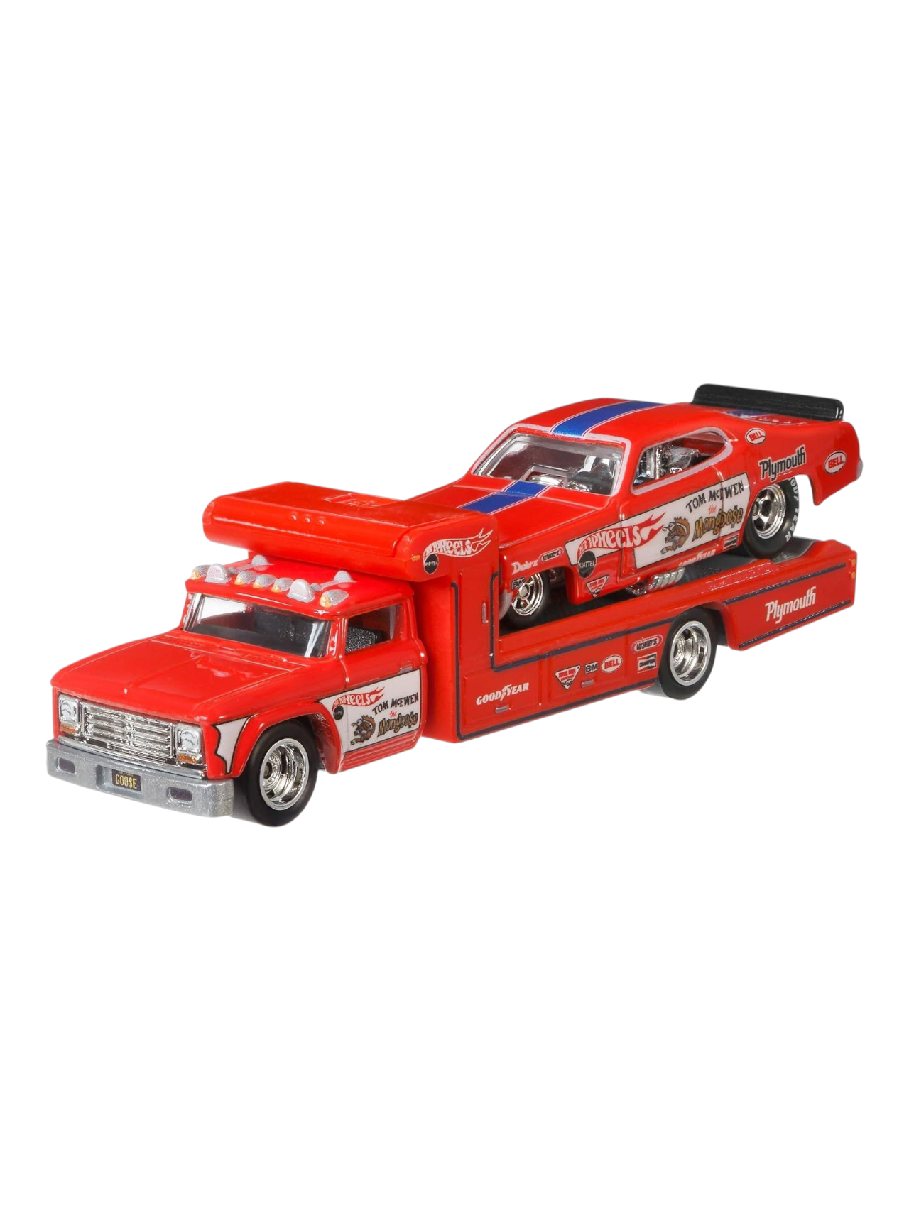 HotWheels Car Culture Team Transport Plymouth Duster Funny Car Retro Big #5 Imported 1:64 Scale