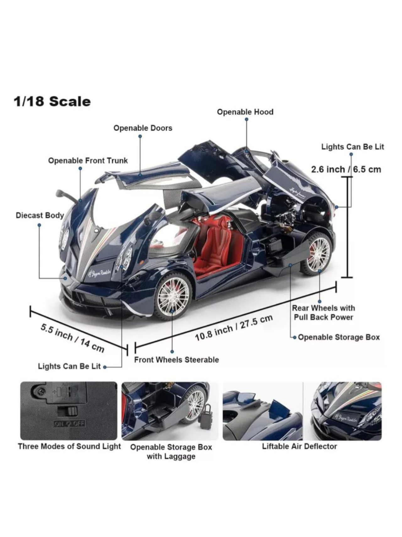 Pagani Huayra 1:18 Scale Diecast