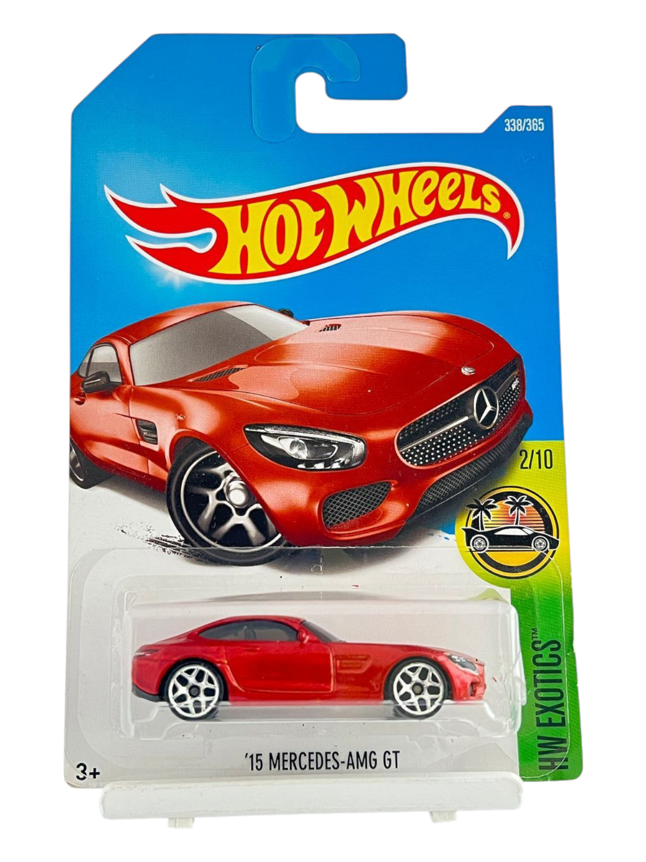 HotWheels 15 Mercedes-AMG GT Imported Mainline 1:64 Scale (Damaged Card)