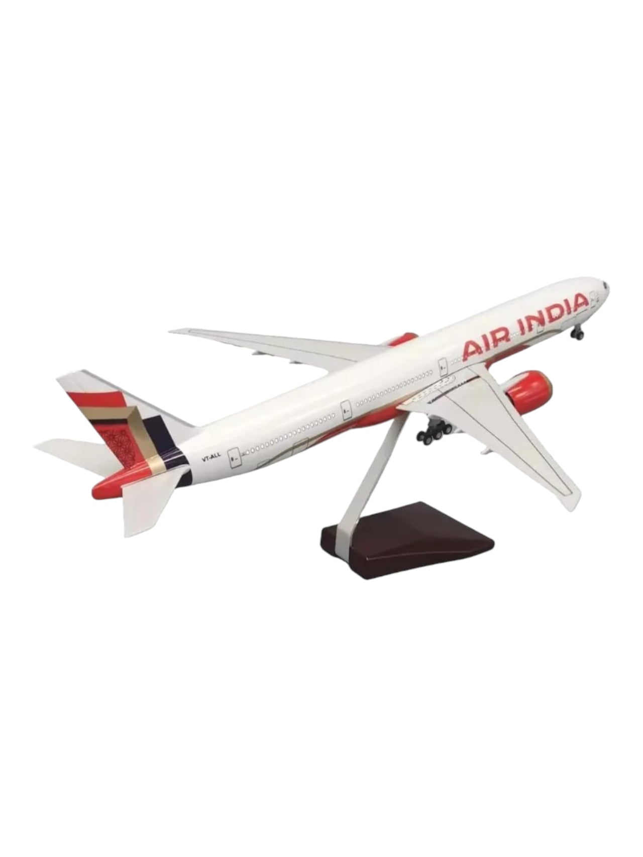 Air India LED Voice Control Airplane Model with Display Stand | 47 cm | Rechargeable LED Aircraft Model scale 1:160