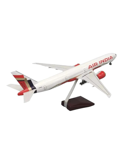 Air India LED Voice Control Airplane Model with Display Stand | 47 cm | Rechargeable LED Aircraft Model scale 1:160