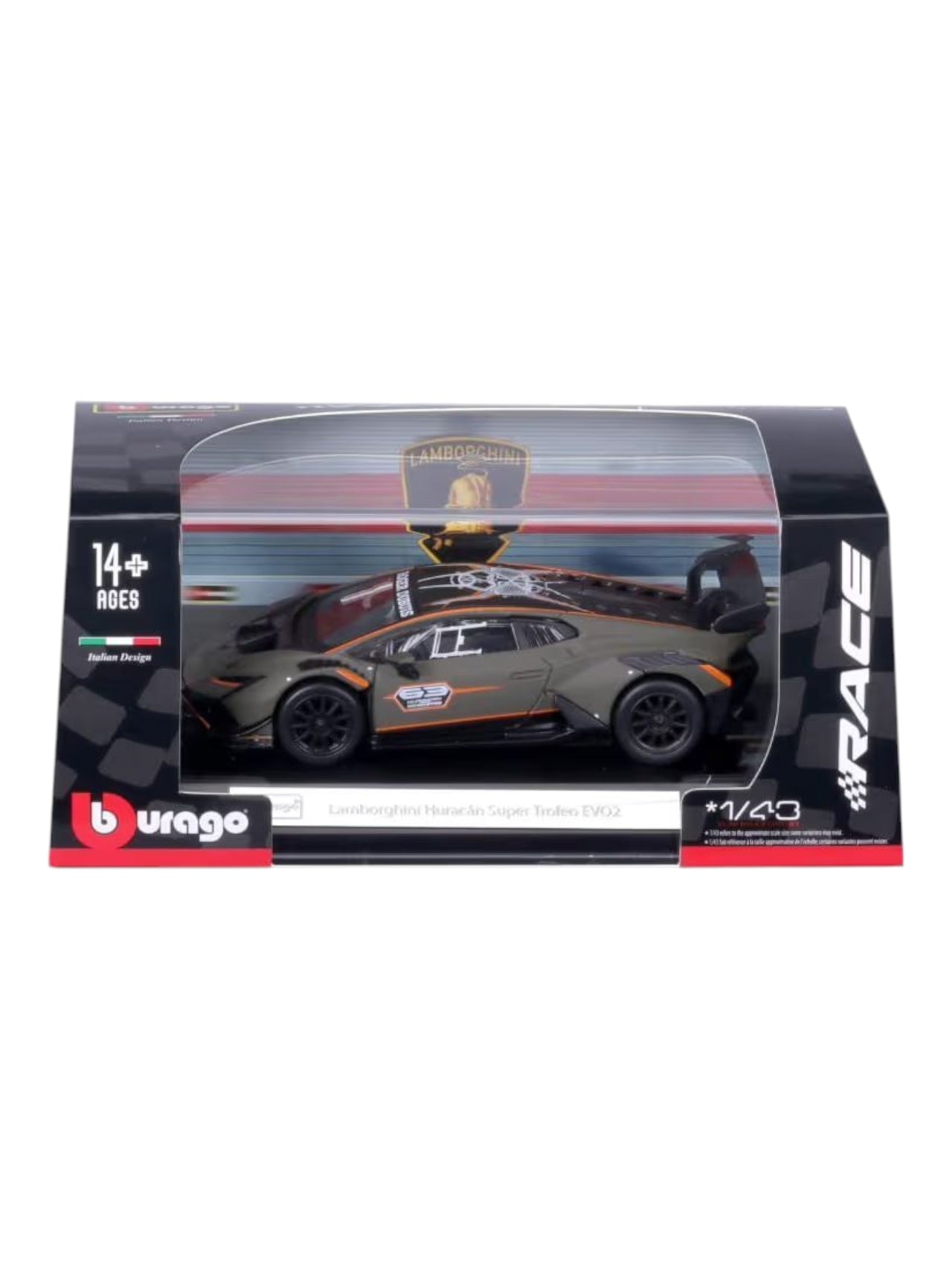 Bburago Lamborghini Huracan super trofeo evo2 (official license product) 1:43 die-cast scale model car