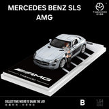 Time Micro Mercedes-Benz SLS AMG 1:64 Scale (With Acrylic Case and Action Figure)
