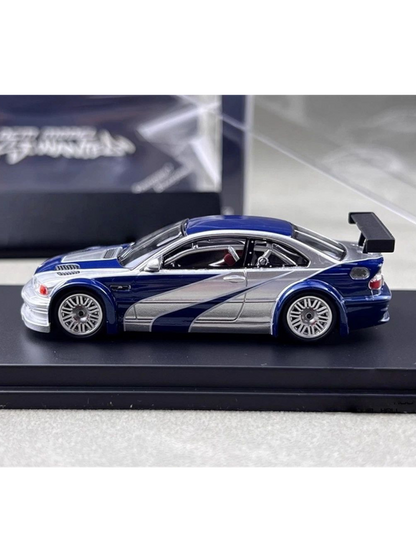 DCM Model Need For Speed Most Wanted (NFS) BMW E46 M3 GTR 1:64 Scale Premium Diecast (With Acrylic Case)