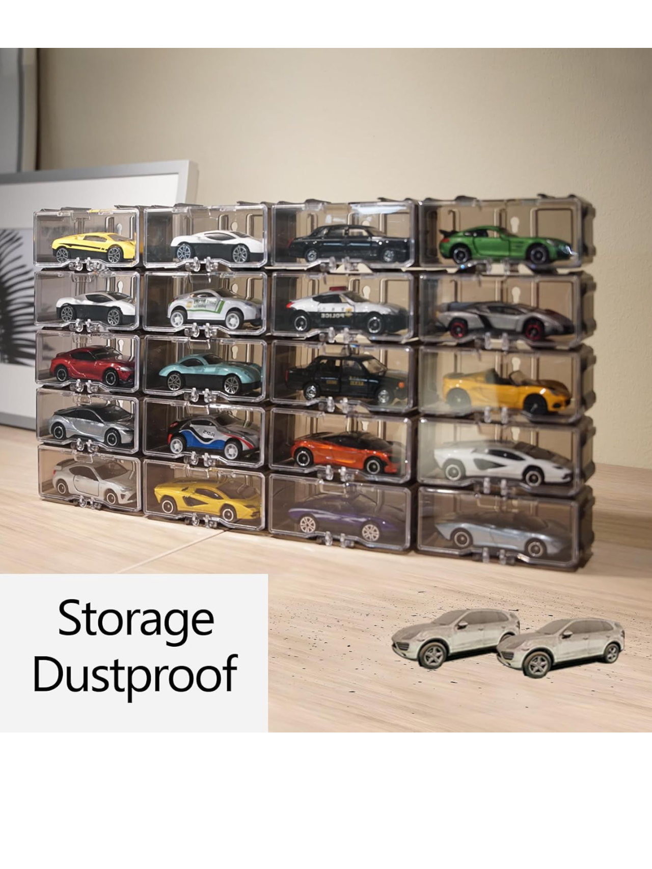 Interlocking Car Storage Case For Hotwheels 1:64 Scale