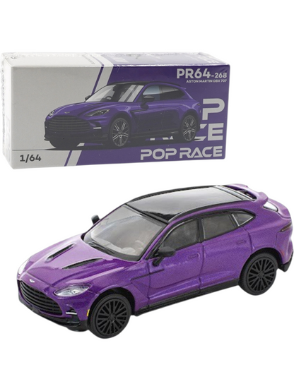 POP RACE Aston Martin DBX 707 Purple 1:64 Die-Cast Car Model | PR64-268