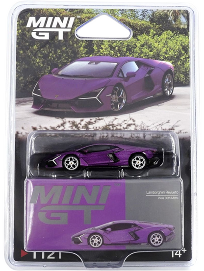 Mini GT #1121: Lamborghini Revuelto Viola 30th Matte 1:64 Scale