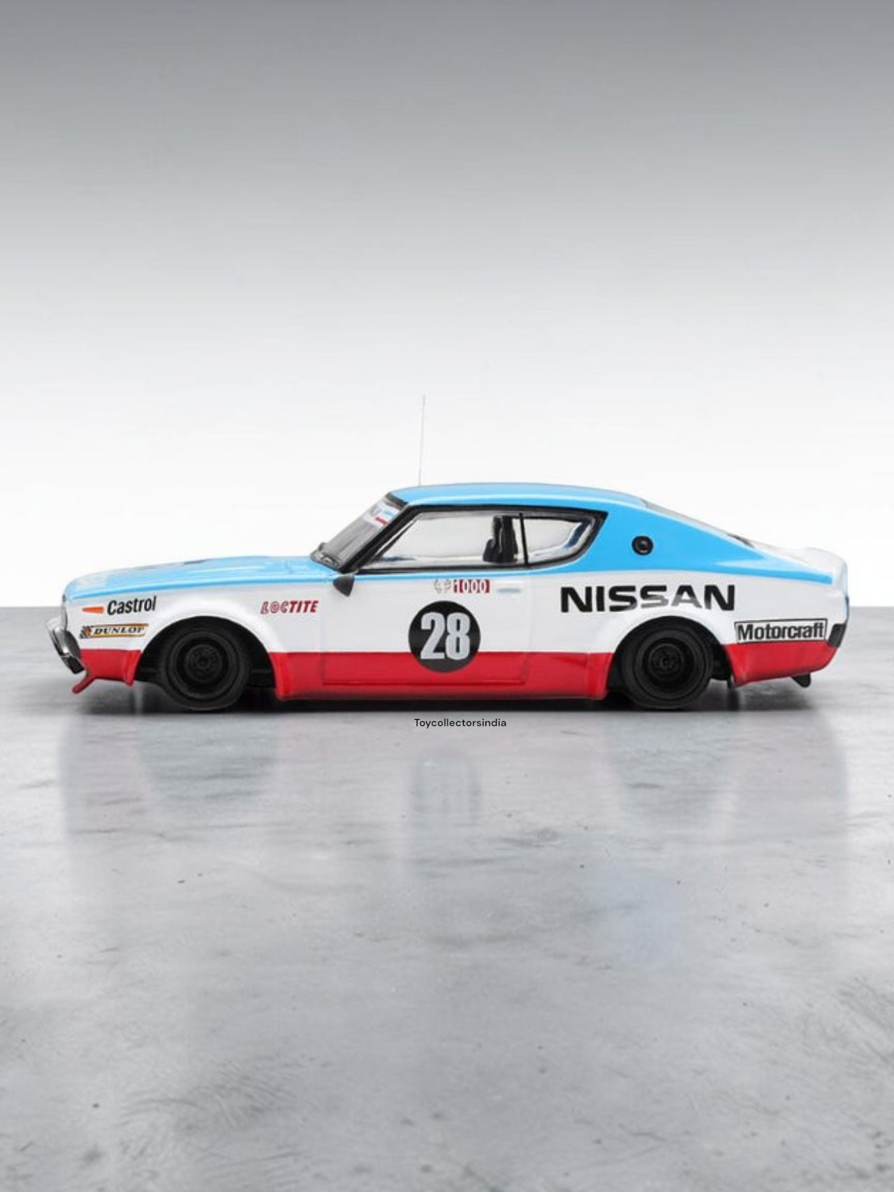 Mini GT Blister #1212: Nissan Skyline Kenmeri Liberty Walk Nissan Racing '75 Concept Imported 1:64 Scale