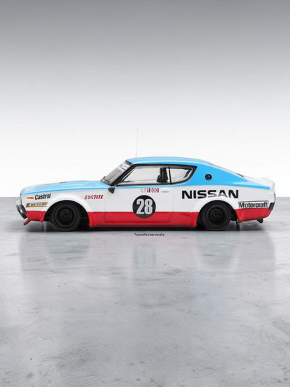Mini GT Blister #1212: Nissan Skyline Kenmeri Liberty Walk Nissan Racing '75 Concept Imported 1:64 Scale