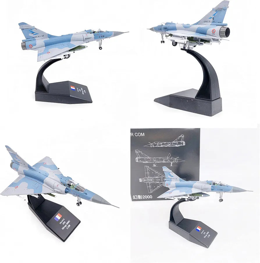 Aircraft Dassault Mirage 2000 Fighter Jet "2-EB Air Force Diecast With Display Stand 1:100 Scale