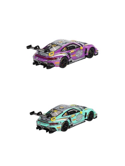 Mini GT Porsche 911 GT3 R (2023 FIA GT World Cup 70th Macau Grand Prix HubAuto Racing) Combo 1:64 Scale
